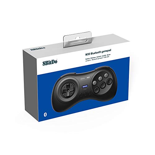 8Bitdo M30 Bluetooth Controller for Switch, Windows and Android, 6-Button Layout for SEGA’s Classic Games (Black) - color: Black