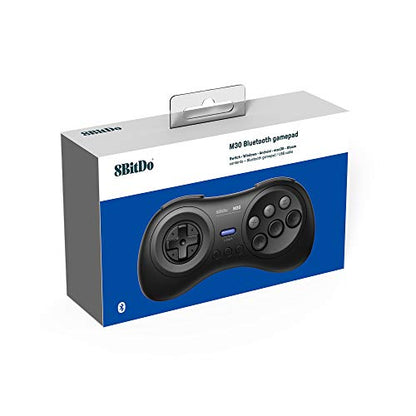 8Bitdo M30 Bluetooth Controller for Switch, Windows and Android, 6-Button Layout for SEGA’s Classic Games (Black) - color: Black