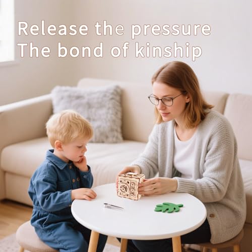 3D Wooden Puzzles for Adults, Safe Boxes, Brain Games Model Kit for Adults and Kids to Build, Mechanical Treasure Box Brain Teaser, Gifts for Adults and Teens (Safe Box) - color: Safe Box