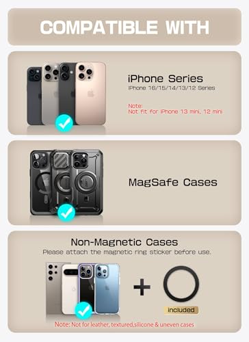 SUPCASE for MagSafe Wallet with Stand, Magnetic Wallet for Men Women, [Hold 6 Cards] [RFID Blocking] [Strong Magnetic Lock] Phone Stand Card Holder for iPhone 17/16/15/14/13/12 Series, Blush Pink - color: Blush Pink
