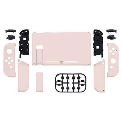 eXtremeRate DIY Replacement Shell Buttons for Nintendo Switch, Cherry Blossoms Pink Back Plate for Switch Console, Custom Housing with Full Set Buttons for Joycon Controller [Only Shell, NO Console] - color: Cherry Blossoms Pink