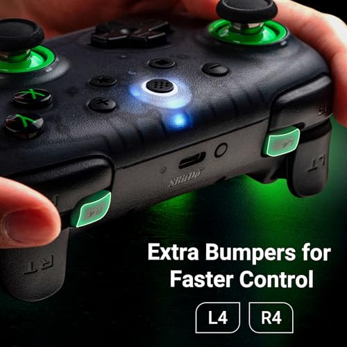 AKNES 8BitDo Ultimate 2C Wireless 2.4G Controller for Windows PC & Android | Gamepad with Hall Effect Joysticks and Hall Triggers, 1000Hz Polling Rate, Remappable L4/R4 Bumpers (Transparent Black) - color: Transparent Black