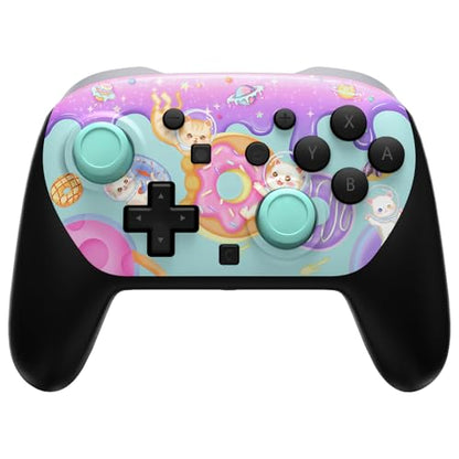 eXtremeRate DIY Replacement Faceplate Shell for Nintendo Switch 2 Pro Controller, Custom Front Housing Case, Thumbsticks and Screwdriver Tools for Switch 2 Pro Controller - Donut Odyssey - color: Donut Odyssey