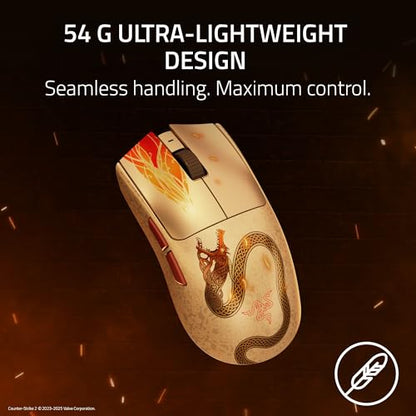 Razer Viper V3 Pro Wireless Esports Gaming Mouse: Symmetrical - 54g - 8K Polling - 35K DPI Optical Sensor - Gen3 Optical Switches - 8 Programmable Controls - 95 Hr Battery - Counter-Strike 2 Edition - color: Counter-Strike 2 Edition, style: 8000 Hz Pollin