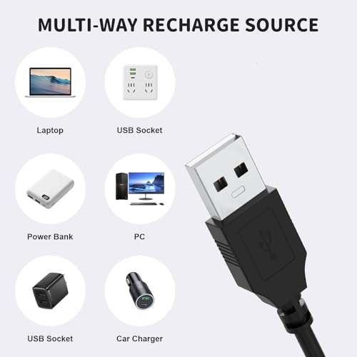 Saipomor Replacement Charger Mini USB Power Cord Charging Cable Compatible with Nintendo Wii U Pro Controller (6ft) - size: 6ft