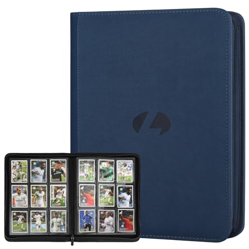 Trading Card Binder, Premium 9-Pocket Double Sided 540 Pocket PU Card Collection Binder, Collectible Trading Card Albums for MTG, TCG, Sports Cards (Dark Blue) - color: Dark Blue Binder, size: 9 Pocket Binder