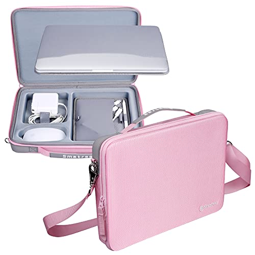 Smatree Hard Shell Carrying Case for 14.2inch Apple MacBookPro 2025/2024 | for 14.2inch APPLE MacBook Pro 2023 A2918,13inch MacBook Air M4 2025/2024/2022,iPad Pro M5 2025/2024/iPad Air M3 2025,Pink - color: Pink