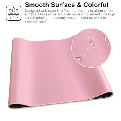 XXL Gaming Mouse Pad 35.4x15.7 Professional Large Mouse Pad & Computer Game Mouse Mat-90x40 Pinkus - color: 90x40 Pinkus, size: 35.4x15.7x0.1IN