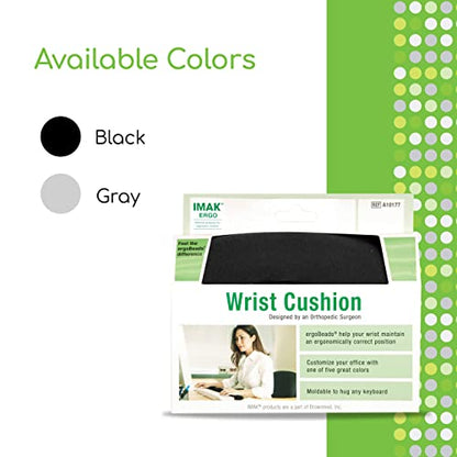 Brownmed - IMAK Ergo Wrist Cushion for Keyboard - Wrist Rest for Computer Keyboard - Comfortable Keyboard Wrist Pad - Ergonomic Wrist Support for Working, Gaming & More at Desk