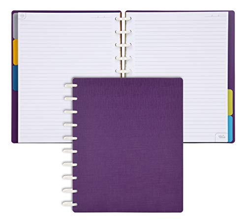 Talia Discbound Notebooks, Planner, Customizable, (Strong Purple, Midsize (7.5in x 9.75in)) - color: Strong Purple, size: Midsize (7.5in x 9.75in)