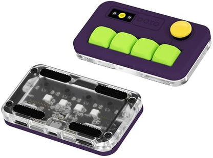 KEEBMONKEY DOIO Sayo OSU Rapid Trigger Hall Effect Keyboard with Joystick and Screen, CNC Aluminum RGB One Handed Macro Pad for Rhythm Games,USB-C Custom Programmable keypad (Purple(4 Key)) - style: Purple(4 Key)