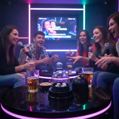 Automatic Lucky Dice Roller Cup Set with 5 Dices for KTV Pub Bar Family Friends Party Games EK1883 - size: Medium