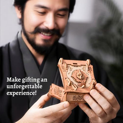 iDventure Samurai Chamber, Money Puzzle Box for Adults, Box for Cash Gift | Samurai Brain Teaser, Japanese Puzzle Box, Money Gift Box, Birthday Gift for Men, Puzzle Box for Cash Gifts, Escape Room Box