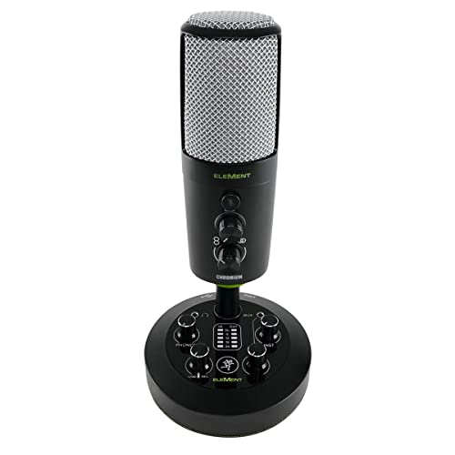 Mackie EM-Series, Premium USB Condenser Microphone with Built-in 2-Channel Mixer (EM-Chromium) - size: USB, style: Chromium - Studio