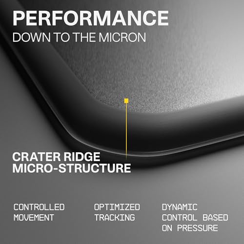 Wallhack CR-005 Glass Gaming Mouse Pad, 20x17.3 in, Black | Esport Mousepad Control Surface, Ultra-Smooth Glasspad With Silicone Backing, 3mm Tempered Glass, Carry Case Included - color: CR-005 Control | Black