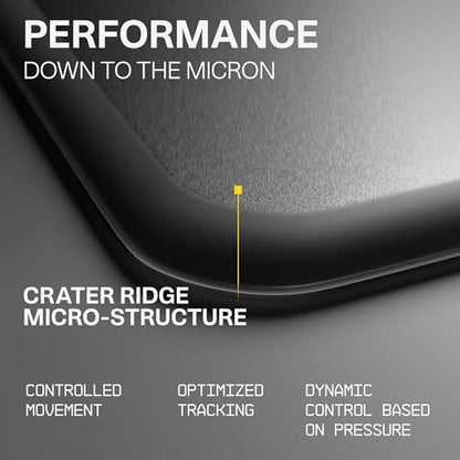 Wallhack CR-005 Glass Gaming Mouse Pad, 20x17.3 in, Black | Esport Mousepad Control Surface, Ultra-Smooth Glasspad With Silicone Backing, 3mm Tempered Glass, Carry Case Included - color: CR-005 Control | Black