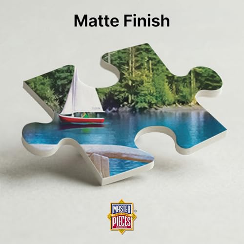 MasterPieces - 300 Piece Jigsaw Puzzle, Large EZ Grip Shapes, Cabin Crossing, Fun for Adults, Seniors, Family, Kids, Non-Glare Finish, 18"x24" - size: 300 Piece