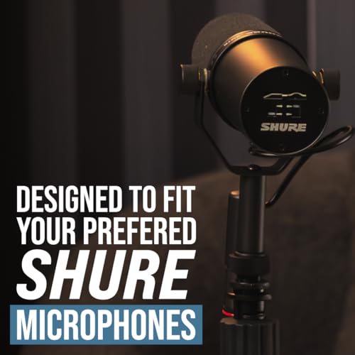 Shure by Gator Round Base Desktop Mic Stand with Standard Height-Adjustable Twist Clutch and 6" Base; (SH-DESKTOP1) - style: Standard