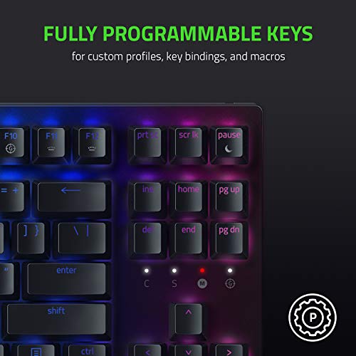 Razer BlackWidow V3 TKL Mechanical Gaming Keyboard, Yellow Switches, Black | Linear & Silent Mechanical Switches, Chroma RGB Lighting, Compact Form Factor, Programmable Macros - size: Keyboard
