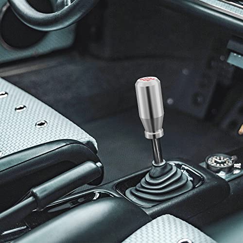 Silver 5 Speed Weighted Manual Automatic Gear Shifter Shift Knobs Lever with 4 Metal Adapters Fit Compatible with Manual Cars Most Automatic Cars - color: AAW-Y-04-02