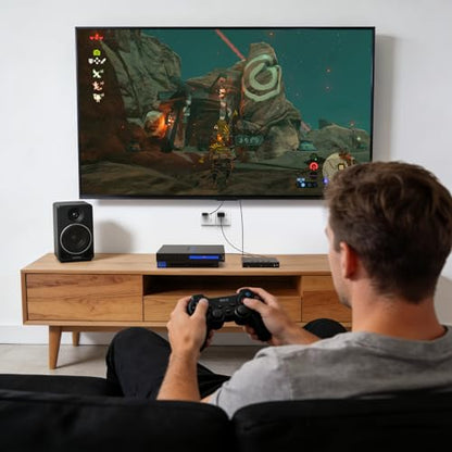 8K 60Hz 3x1 RCA/HDMI Switcher，2 Way HDMI 2.0 Adapter + 1 RCA to HDMI Converter，4:3/16:9 Screen Ratio Switch Support 3D for PS1/2/3/4/5, N64, SNES, Switch, DVD, Roku, Fire Stick - color: 3in to 1 Out RCA/HDMI Converter