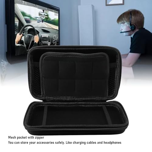 Hard Shell Carrying Case for New 3DS XL/2DS XL - Travel Protective Storage with 8 Game Cartridge Slots & Water Proof PU Exterior (Black) - color: Black