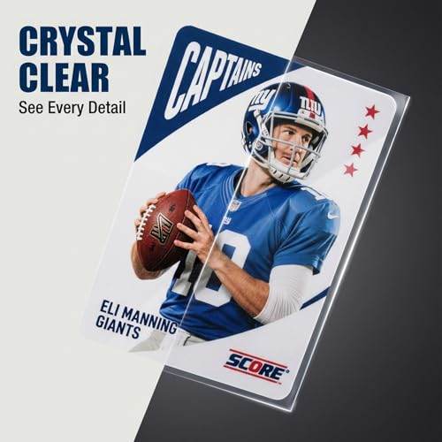 Penny Sleeves for Trading Cards - 200PCS Soft Clear Card Sleeves, Top Loading Plastic Card Protector for MTG, Game, Baseball, Football, Sports Cards, 3.6 x 2.6 Inch Top Loaders for Standard Cards