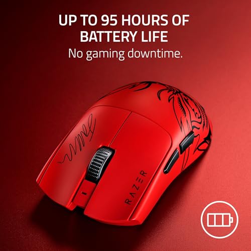 Razer Viper V3 Pro Wireless Esports Gaming Mouse: Symmetrical - 54g Lightweight - 8K Polling - 35K DPI Optical Sensor - Gen3 Optical Switches - 8 Programmable Controls - 95 Hr Battery - Faker Edition - color: Faker Edition, style: 8000 Hz Polling