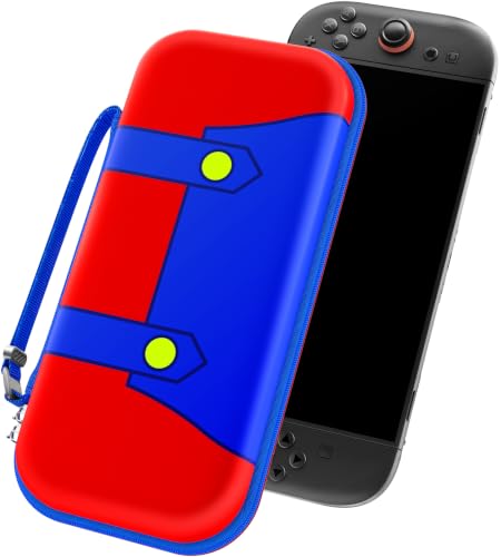 ivoler Carrying Case for Nintendo Switch 2 Model(2025), Portable Hard Shell Pouch Carrying Travel Game Bag for Nintendo Switch 2 Accessories Holds 12 Game Cartridge (Red+Blue) - color: Blue+Red, size: 7.9''