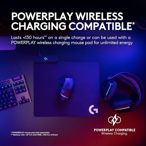 Logitech G502 X Plus Wireless RGB Gaming Mouse - Black | Optical Switches, RGB, 13 Buttons , Infinite Scroll Toggle, <130 hr Battery, USB-C, Wireless Charging Capable, for PC/MacOS - color: Black, style: Wireless