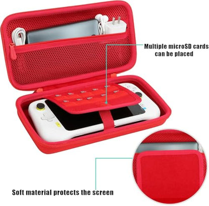 Aenllosi Hard Case for Logitech G Cloud Gaming Handheld, Red | Hard shell construction, Water-resistant design, Impact-resistant design, Protective case only - color: Red
