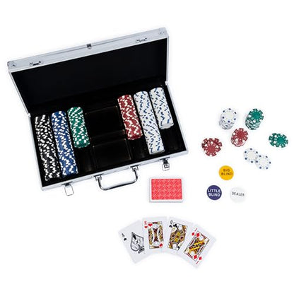 Spin Master Games, Cardinal Classics, 300-Piece Poker Set with Aluminum Carrying Case & Professional Weight Chips & Poker Dice, for Ages 8+ - style: 300-Piece Poker Set