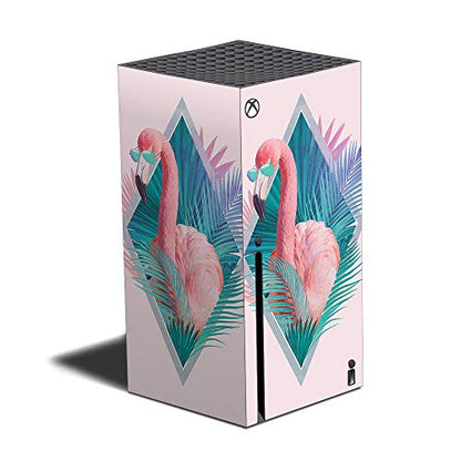 MightySkins Skin Compatible with Xbox Series X - Flamingo Vice | Protective, Durable, and Unique Vinyl Decal wrap Cover | Easy to Apply and Change Styles | Made in The USA (MIXBSERX-Flamingo Vice) - color: Flamingo Vice