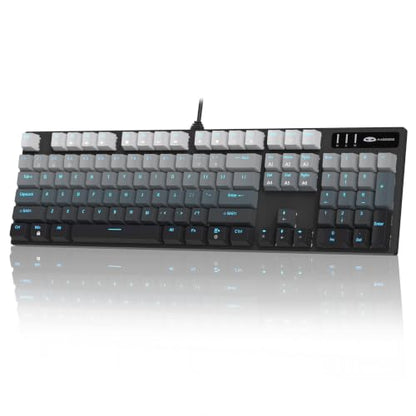 MageGee Mechanical Gaming Keyboard, Wired USB Adjustable Backlight Keyboard, New Mechanical Storm 100% Anti-ghosting Keyboard with Blue Switches for Windows PC/MAC Games - color: grey red switch