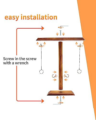 Ring Hook Games for Adults,Hook and Ring Game,Yard Games,Patio Decor,Wooden Hook and Ring Game for Bars,Home,Party,15.5" X 13" Large Size. - size: Large-L