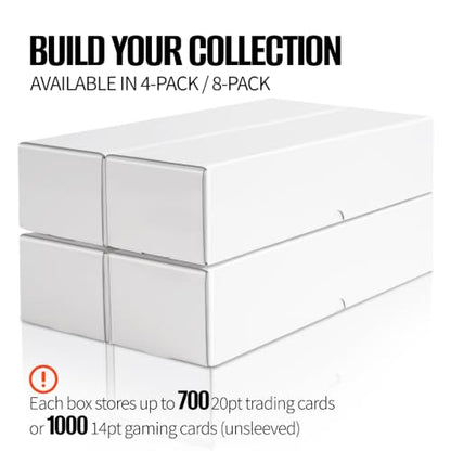 4 Pack Cardboard Card Storage Box, 800 Count Trading Card Storage Box Cardboard, Bulk Card Storage Box, Bulk Trading Card Organizer Box for Sports Baseball TCG and MTG Cards | 800 Count Trading Card Storage Box Cardboard, Bulk Trading Card Organizer Box f