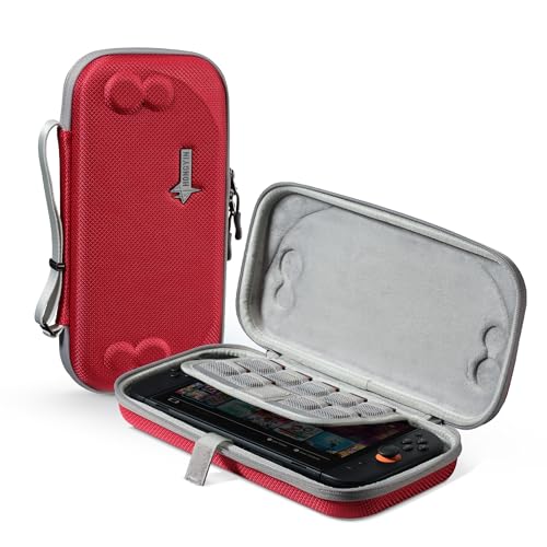 UYIYE Carrying Case for Switch 2 [7.9''] 2025 - Protective Hard Shell Portable Travel Carrying Case Pouch for NS2 Console and Accessories - color: NS2-Wine Red