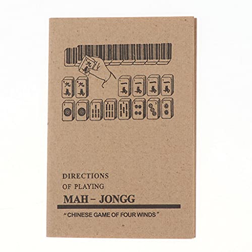 Chinese Mahjong Toy Set, Classic Board Game 144 Tiles Set with a Wooden Box asy-to-Read Game Set Travel Mahjong Set Portable Size and Light Weight