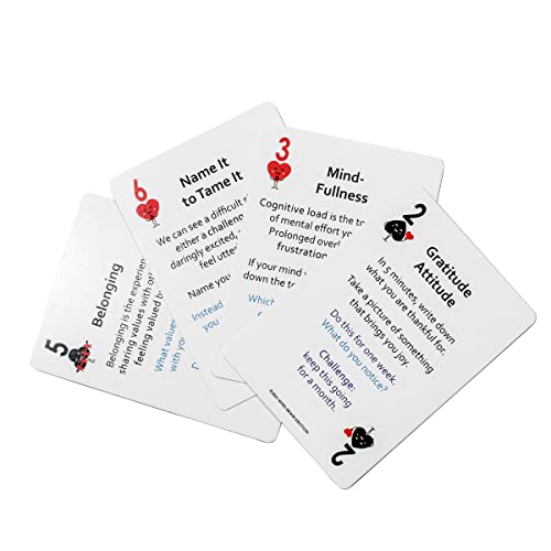 Mind Brain Emotion 52 Essential Coping Skills Cards - Self Care Exercises for Stress and Social Anxiety Relief - Resilience, Emotional Agility, Confidence Therapy Games for Teens, Adults - style: Coping Skills