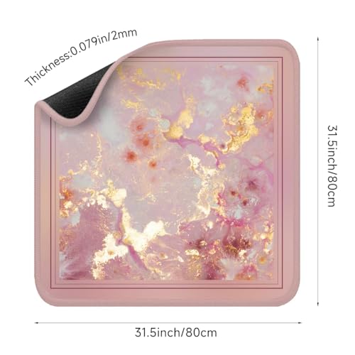 Mahjong Mat for Table Durable Mahjong Table Cover with Unique Design, Premium Mahjong Accessories, Perfect Mahjong Gifts for Women, Game Mat for Mahjong and Board Game Enthusiasts (Rosé Gold Marble) - style: Rosé Gold Marble