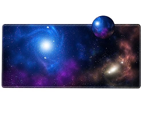 Galaxy Mouse Pad Gaming 31.5x15.75 inch Desk Mat Large Mousepad XXL Extended Computer Mat Non Slip Office Work Home - color: Galaxy, size: 31.5''x15.75''