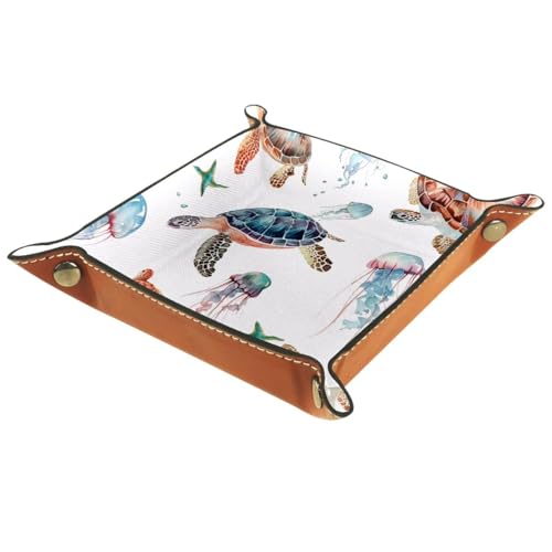 Sea Turtles Dice Tray Dice Rolling Tray Folding Dice Holder for Dice Games, Like RPG, DND and Other Table Games - color: Multi 17