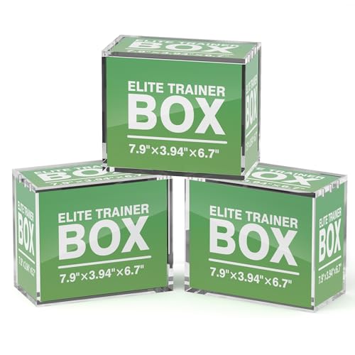 Elite Trainer Box Acrylic Display Case, Magnetic Lid Design, 5mm Thick Stackable Protector for PKMN ETB & Booster Box Collection（3 Pack） - size: Elite Trainer Box Case
