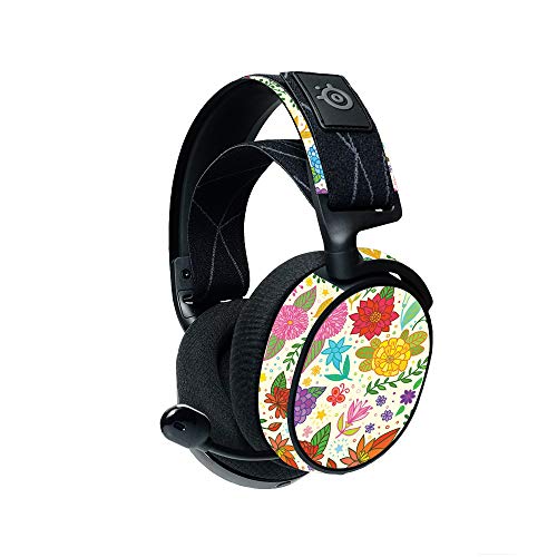MightySkins Compatible with Steelseries Arctis 7 Gaming Headset (2019) - Flower Garden | Protective, Durable, and Unique Vinyl Decal| Easy to Apply, Remove, and Change Styles | Made In The USA - color: Flower Garden