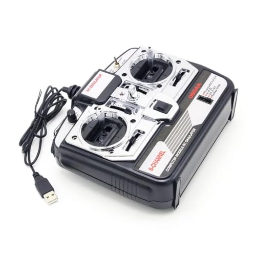 JTL-0904A RC Flight Simulator for Realflight G7 Phoenix 5.0 | XTR remote control helicopter fixed-wing drone simulator, 6CH MODE1, metal, S803, silver