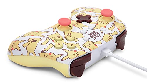 PowerA Enhanced Nintendo Switch and Switch 2 Wired Controller – Pikachu Blush, Officially licensed - color: Pikachu Blush