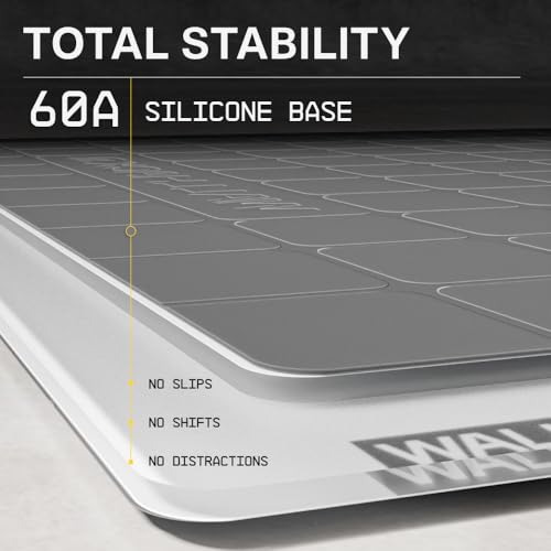 Wallhack 4.0 SkyPAD Glass Gaming Mouse Pad, XL 16.9x19.3 in, White | Professional Esport Mouse Mat With Specialty Surface For Top Speed And Control, Tempered Glasspad With Full Silicone Base - color: SP-004 | White