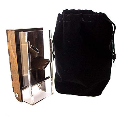C4Labs Travel Portable Draw Bridge Dice Tower – Walnut
