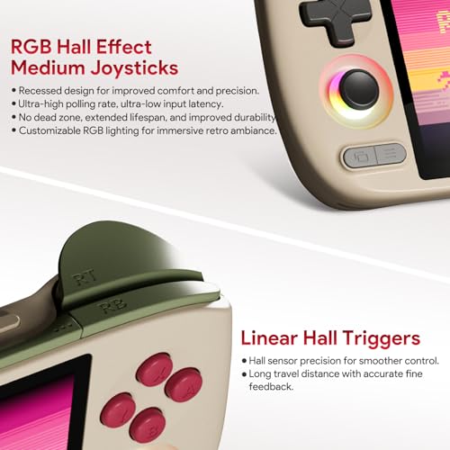 AKNES AYANEO Pocket AIR Mini Retro Handheld Game Console, 2G+32G | 4.2" 500 Nits HD Screen (1280x960 LCD, 60Hz), Android 11 Gaming System with Helio G90T, Hall Joystick & Trigger, Aurora Black - color: Aurora Black