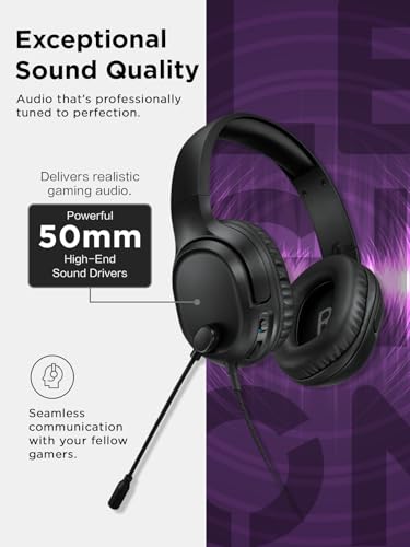 Lenovo H110 Wired Gaming Headset - 3.5mm Connection, Omni-Directional Microphone, Breathable Ear Cups, Built-in Volume Wheel - Black - style: H110